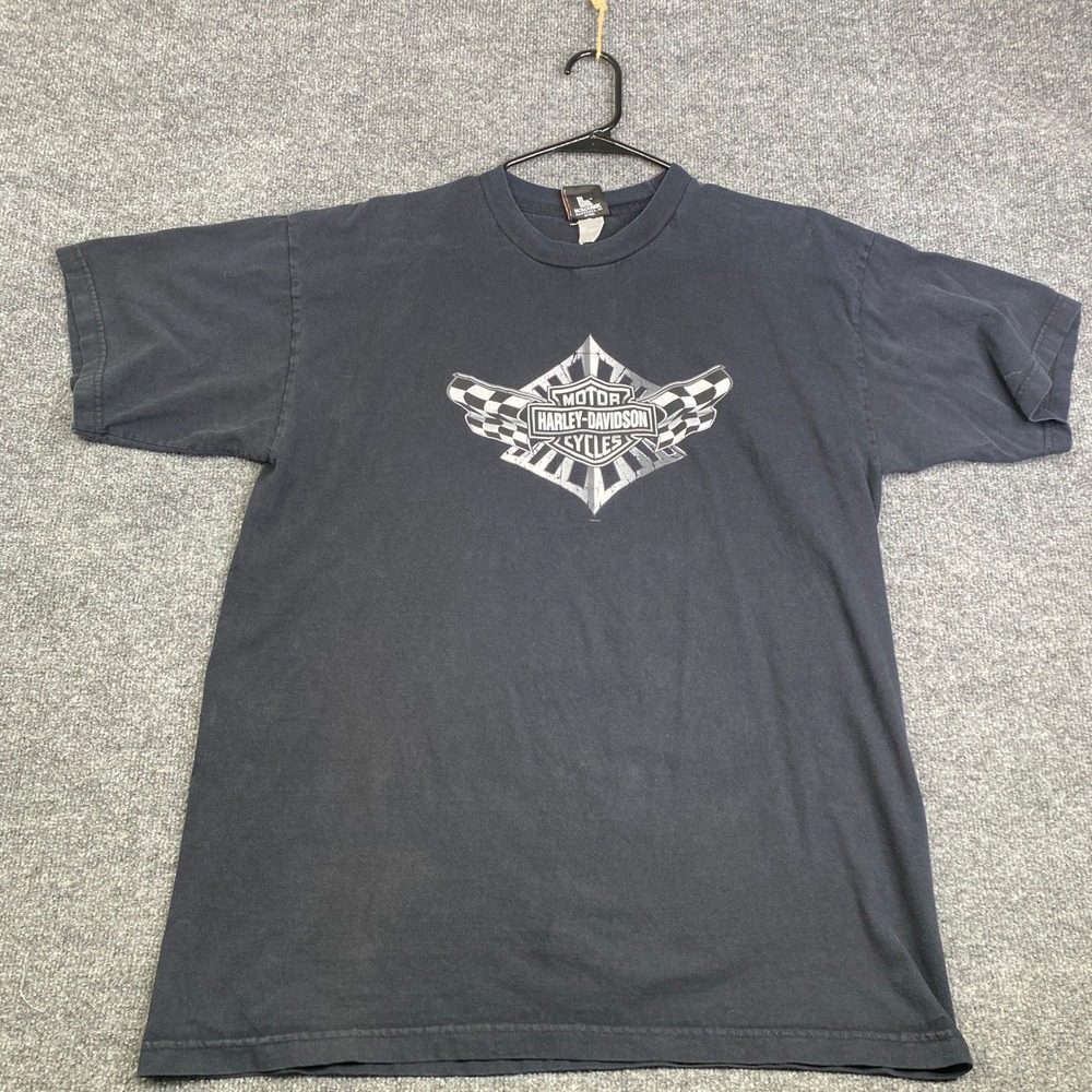 Vintage 2004 Harley Davidson Chandler AZ T Shirt Mens XL Black Holoubek Graphic